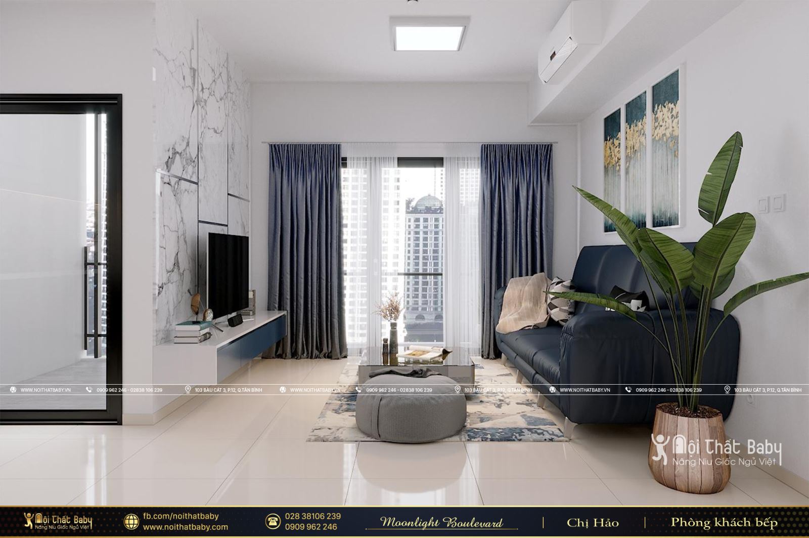 Tổng hợp các mẫu thiết kế nội thất chung cư Moonlight Boulevard